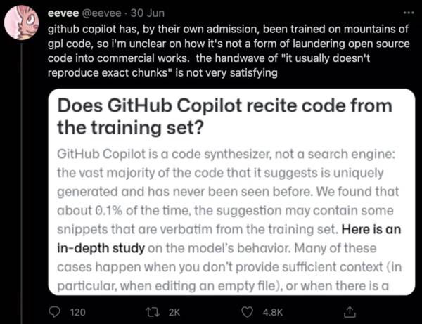 AI「抄」代码无罪？GitHub Copilot拿用户的开源代码改一改就去挣钱！